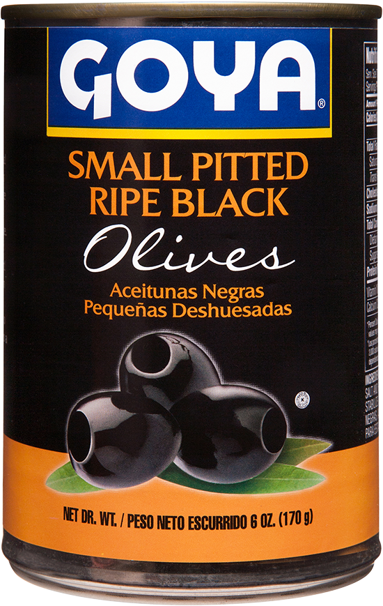 Small Pitted Ripe Black Olives